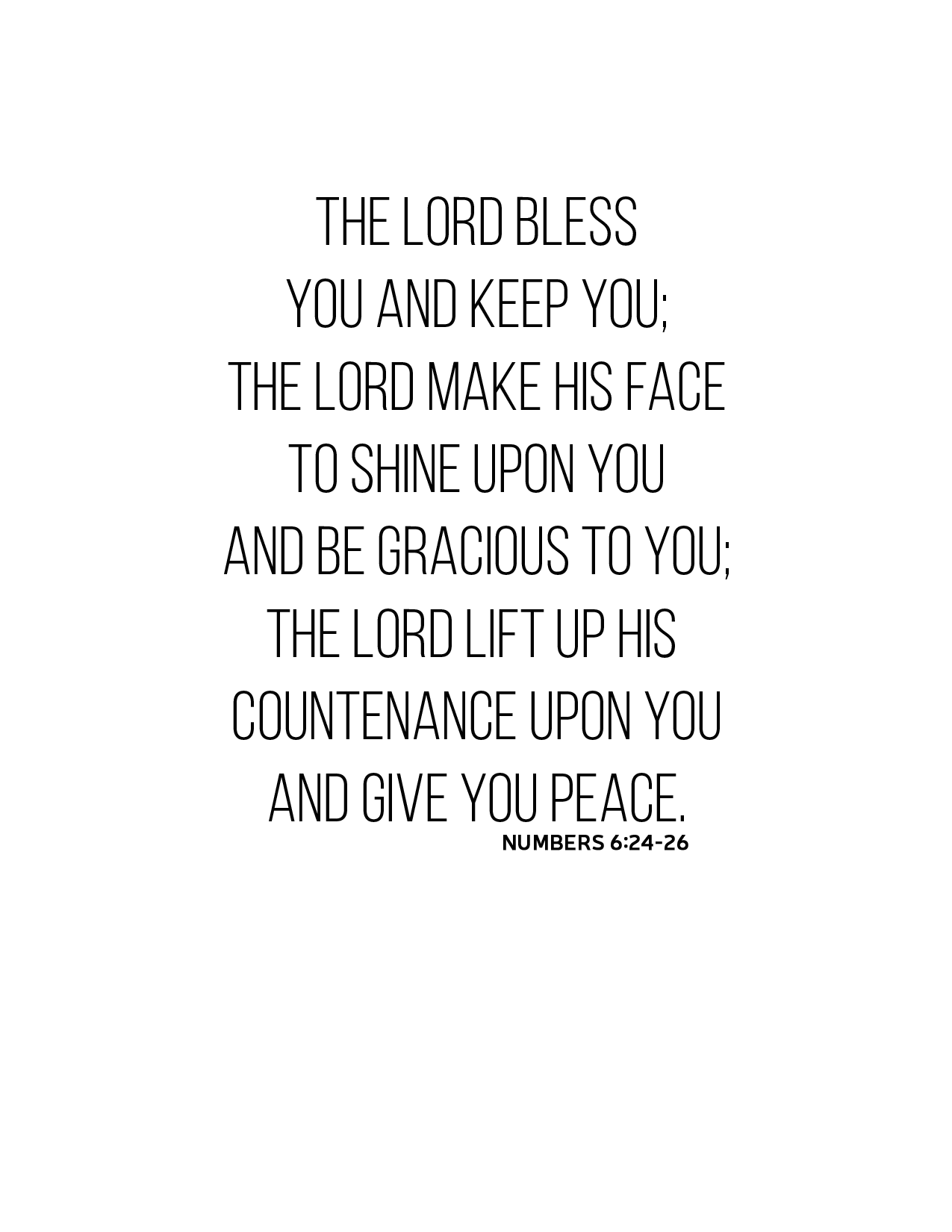 The Lord Bless You - Numbers 6:24-26